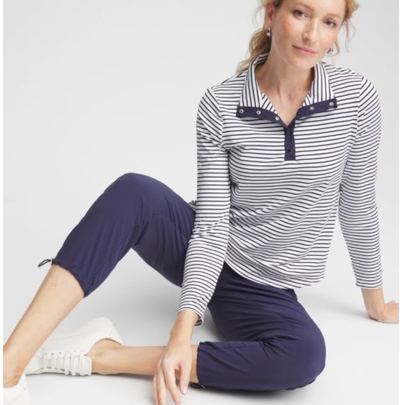 Chico Zenergy® UPF Snap-Front Mockneck Pullover Top - Picture 3 of 7